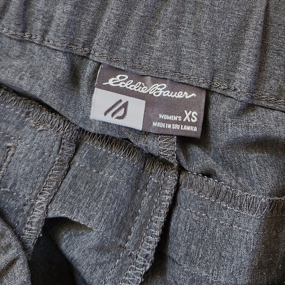 Eddie Bauer Gray Cropped Joggers Crop Pants Capri Activewear Summer Travel Xs - Picture 6 of 11